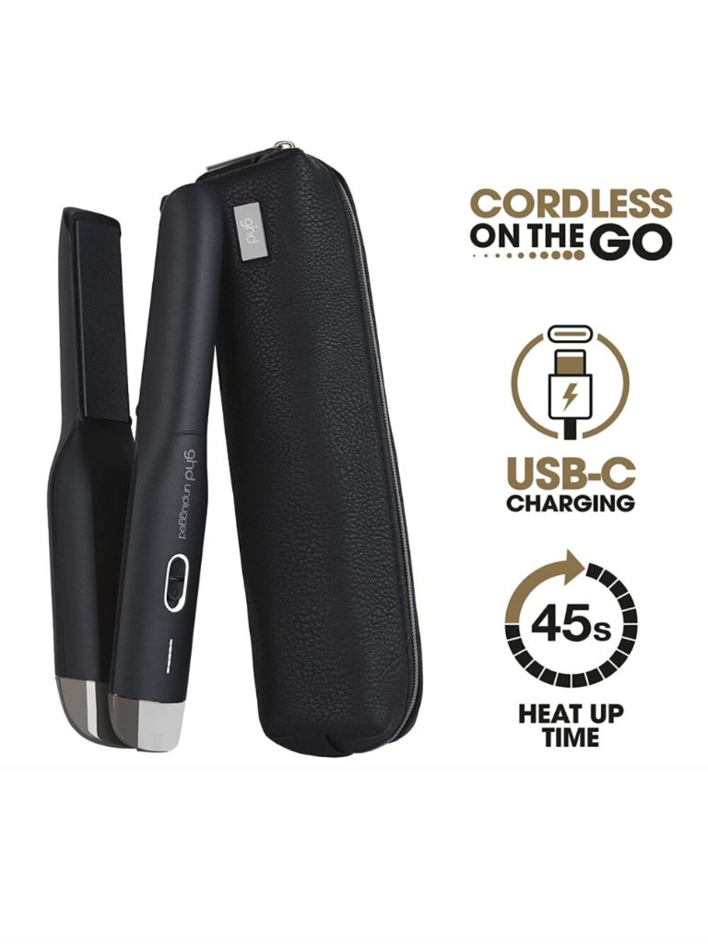 NEW ghd Unplugged On the Go Cordless Styler 1 Inch Flat Iron Hair Straightener